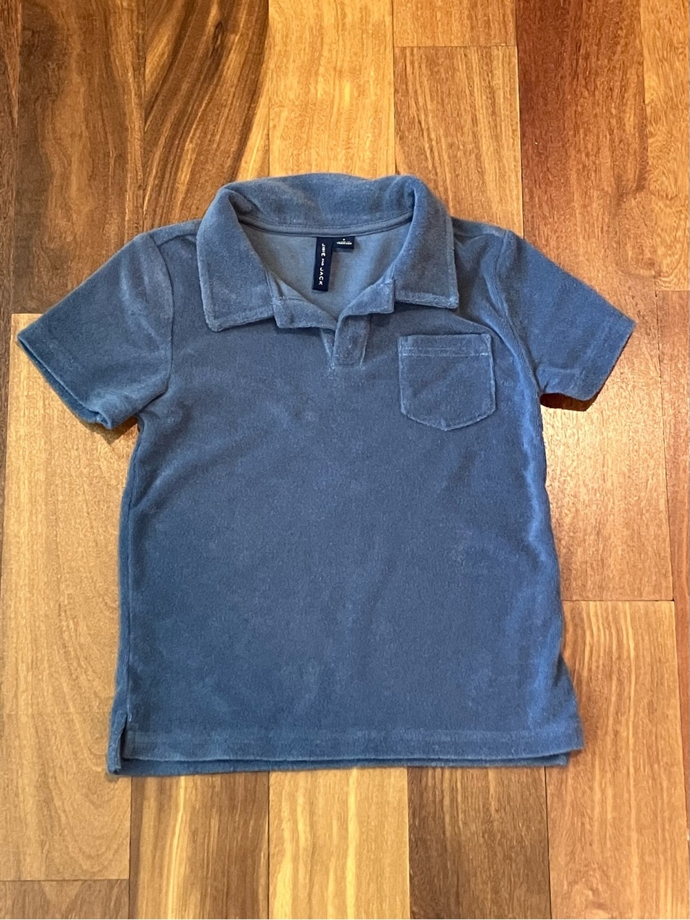 Janie and Jack Blue Terry Polo with Chest Pocket